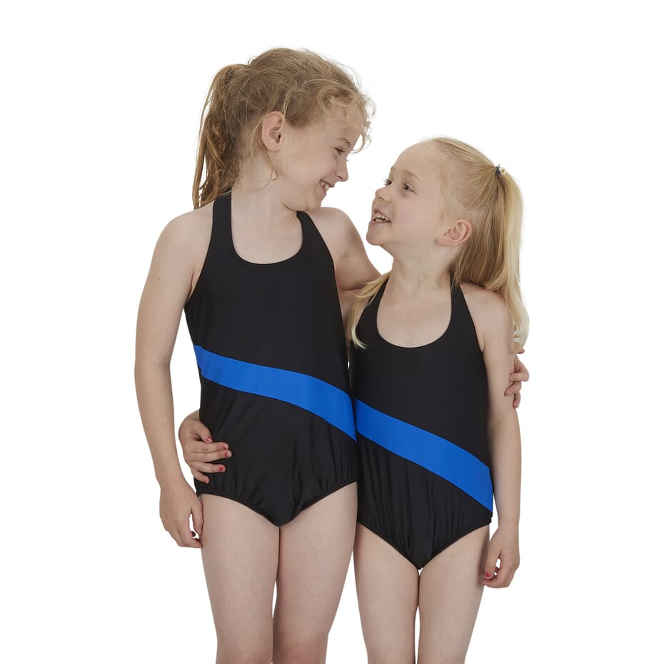 girls black halterneck incontinence swimsuit 3