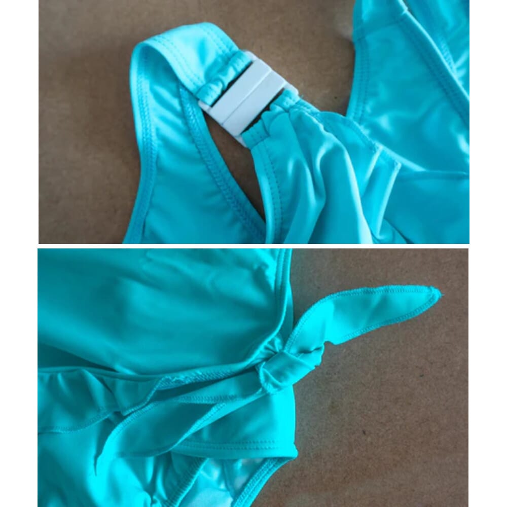 girls waterfall incontinence swimsuit clasp