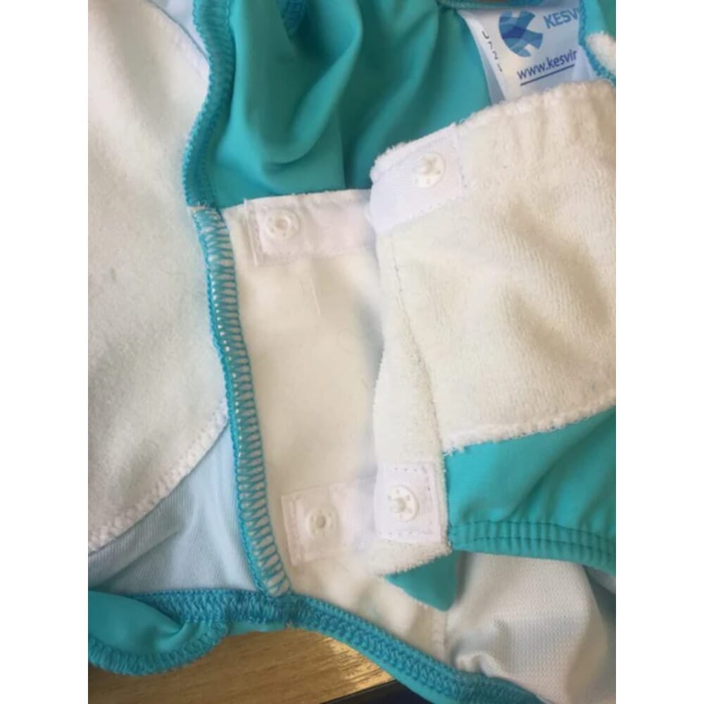 girls waterfall incontinence swimsuit popper