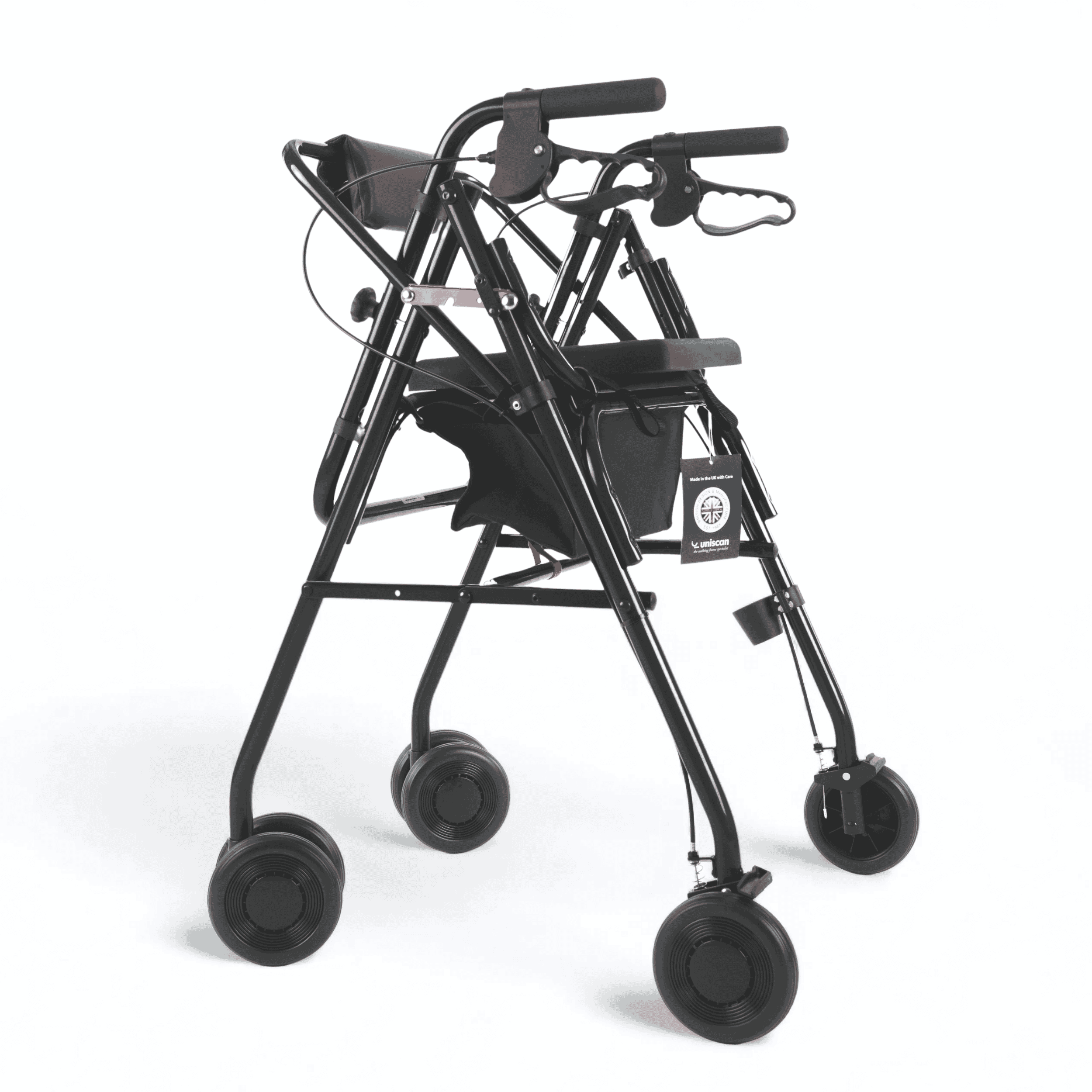 glider plus adjustable rollator black