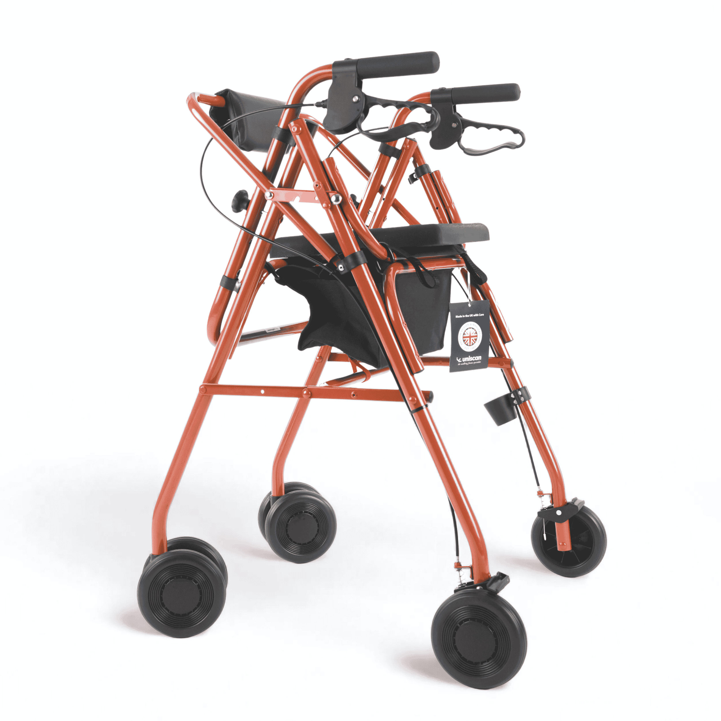 glider plus adjustable rollator copper