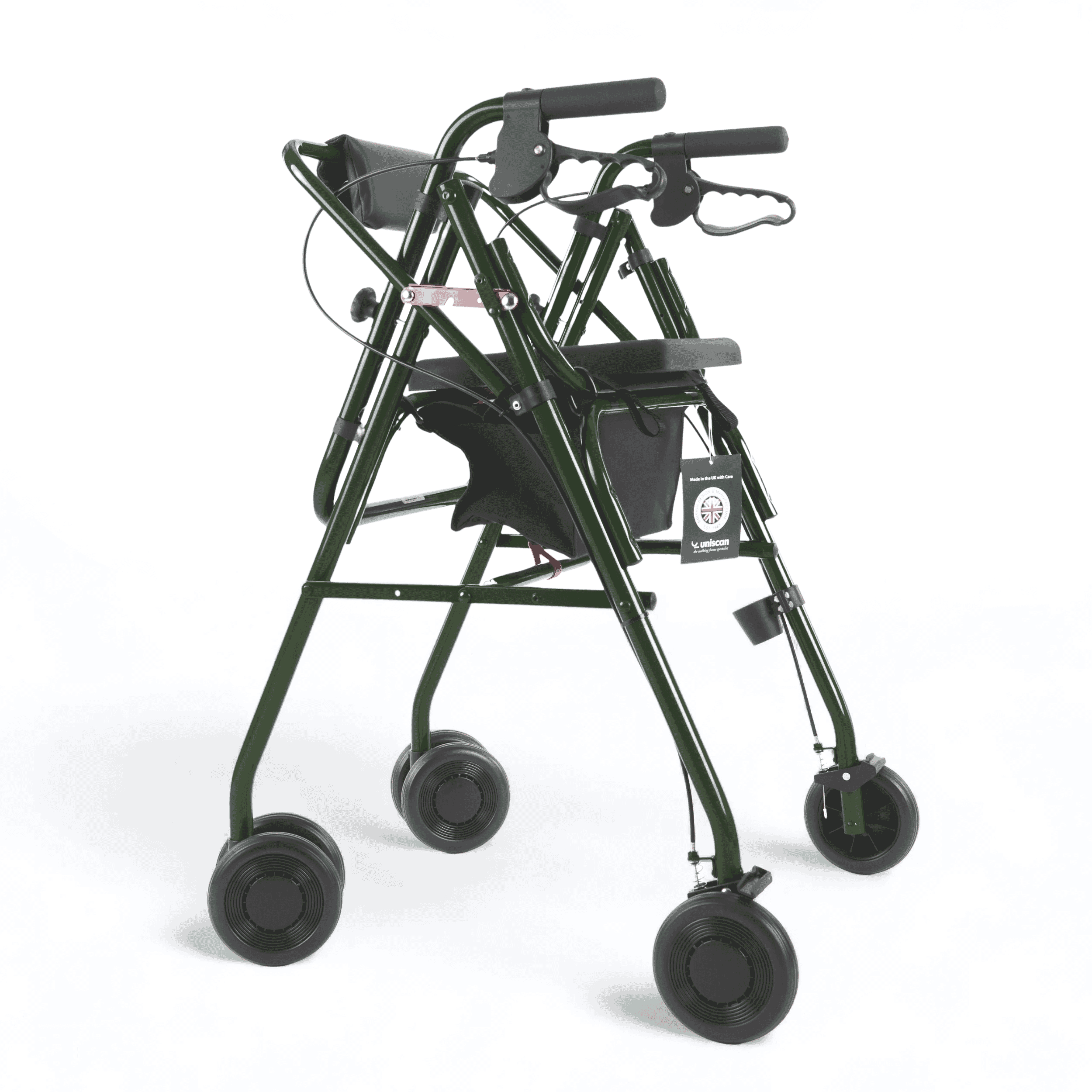 glider plus adjustable rollator green