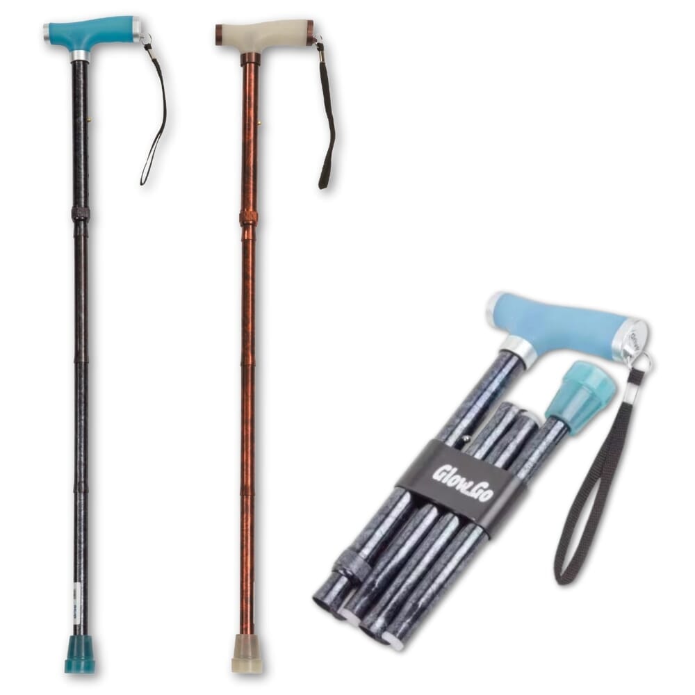 Glow Handle Folding Walking Stick