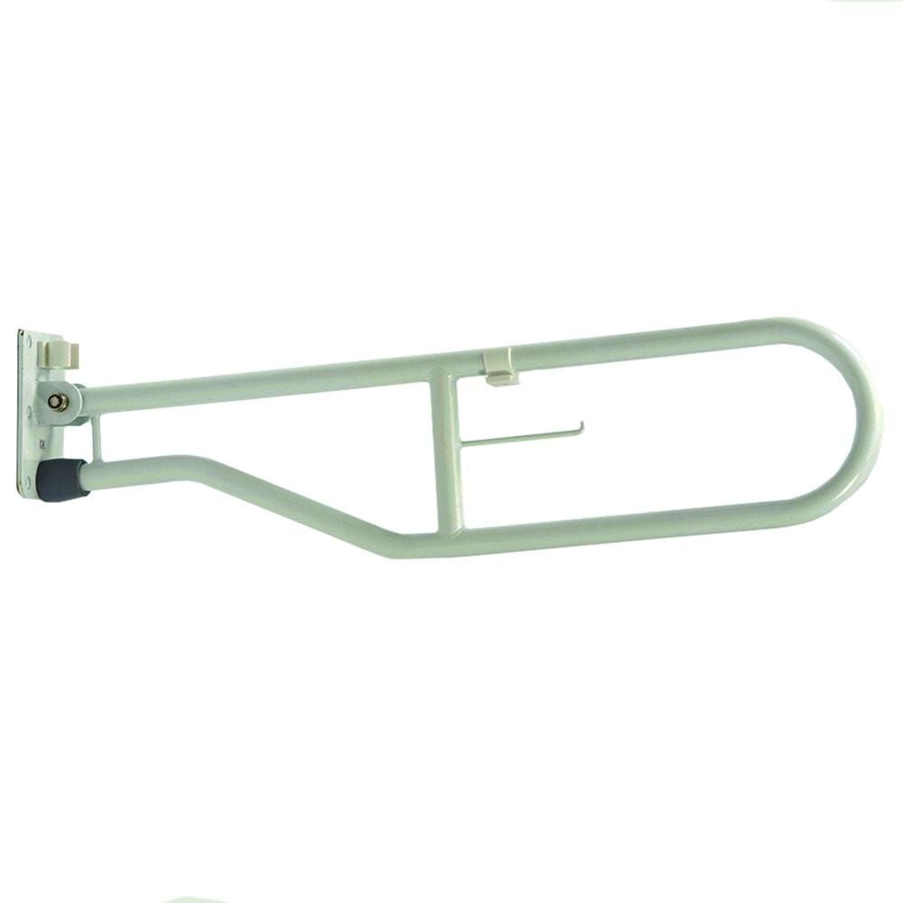 View Grab Rail Loop Hinged White With Toilet Roll Holder information