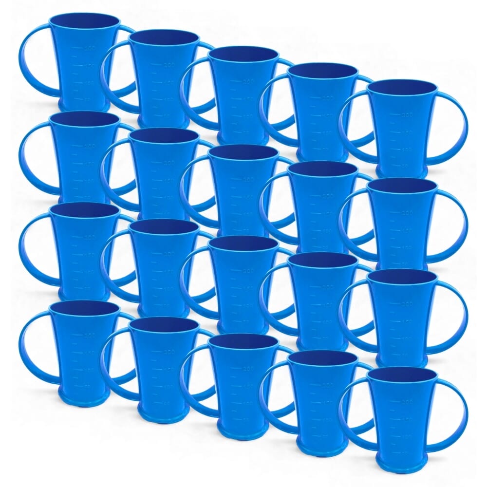 graduated two handled beaker blue pack of 20