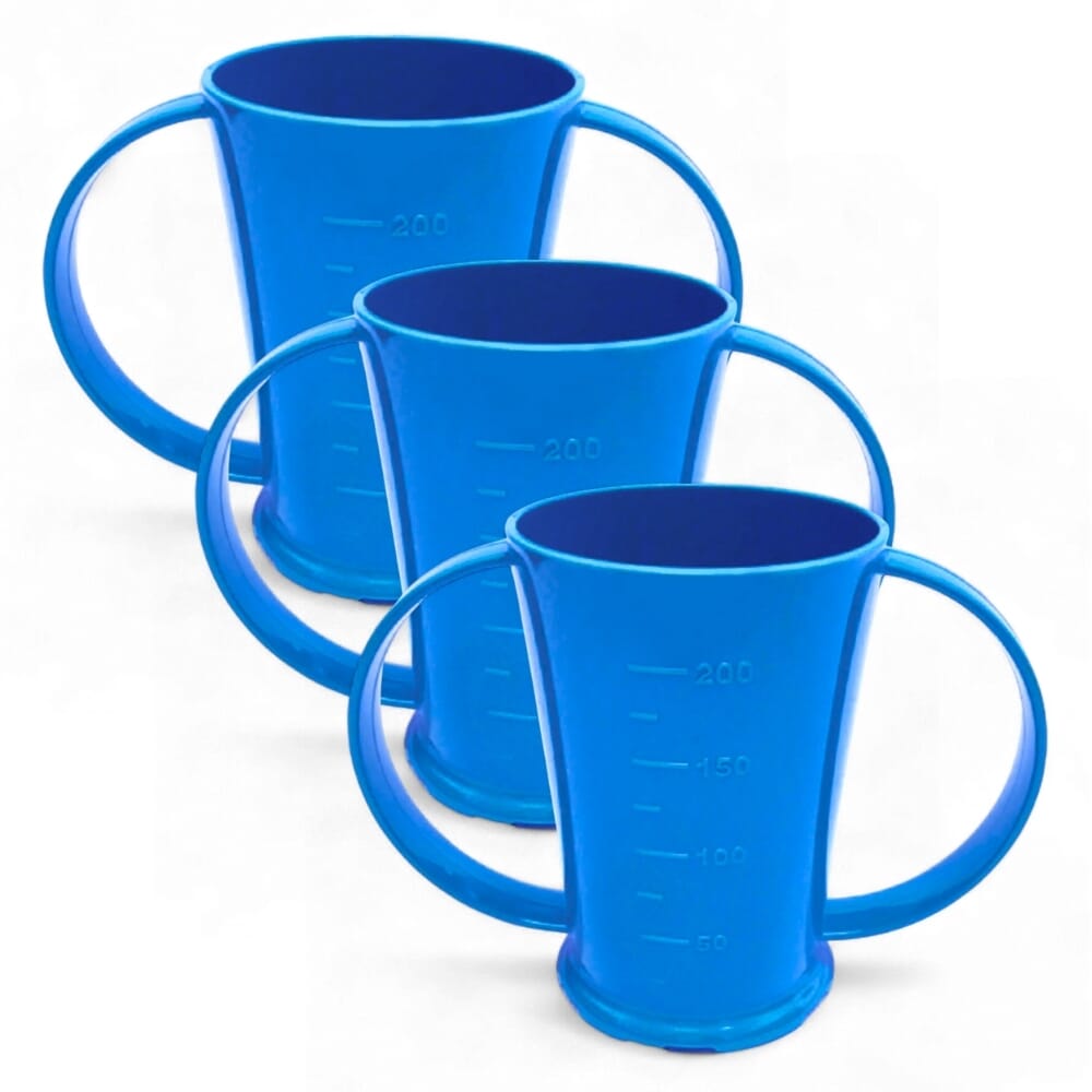 graduated two handled beaker blue pack of 3