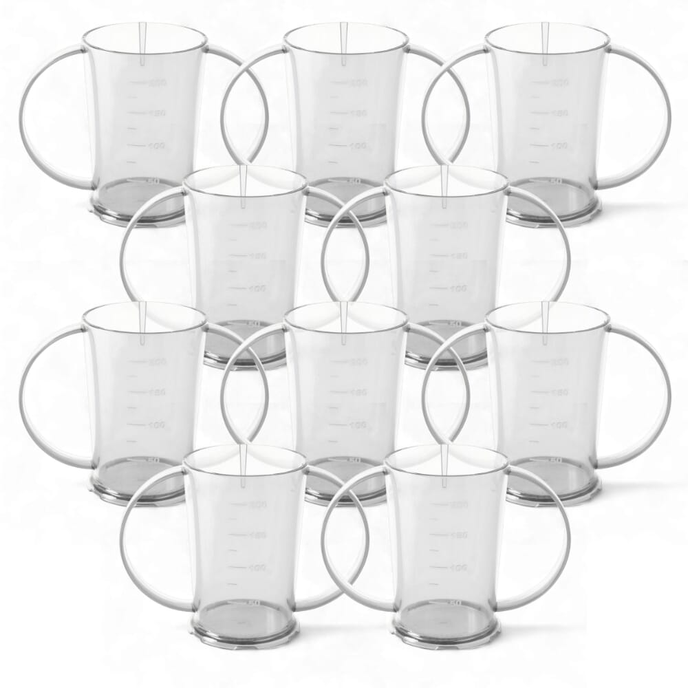 graduated two handled beaker clear pack of 10
