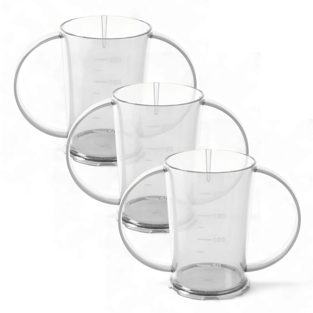 graduated two handled beaker clear pack of 3