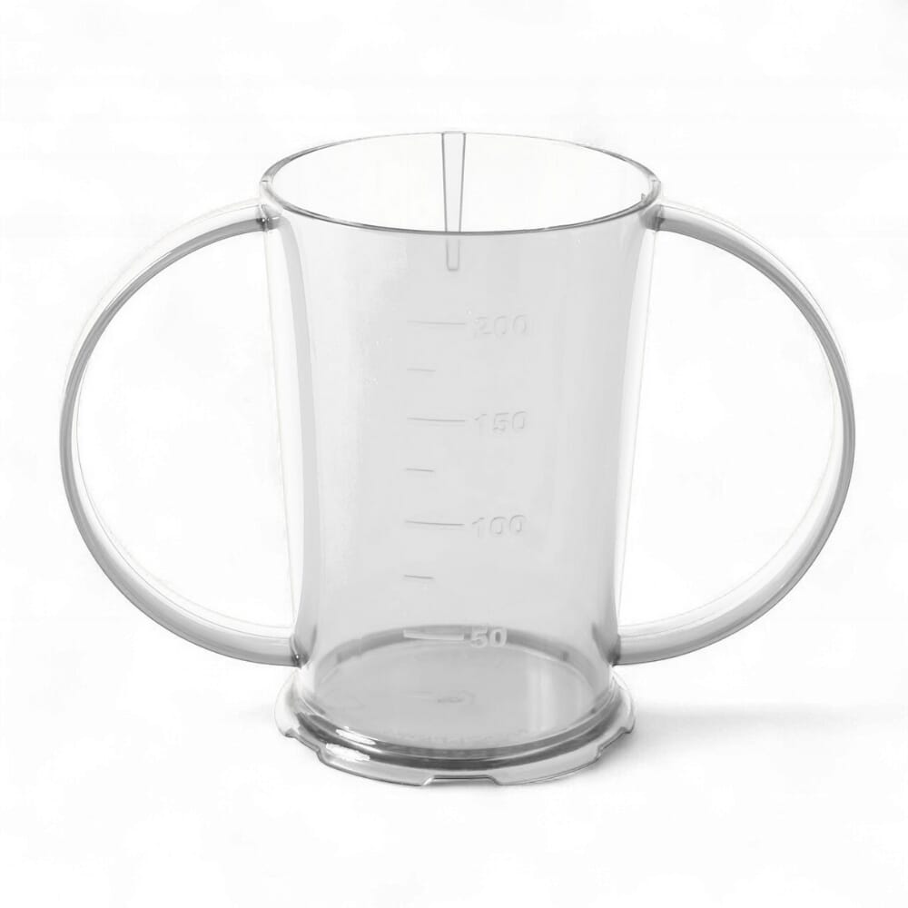 graduated two handled beaker clear