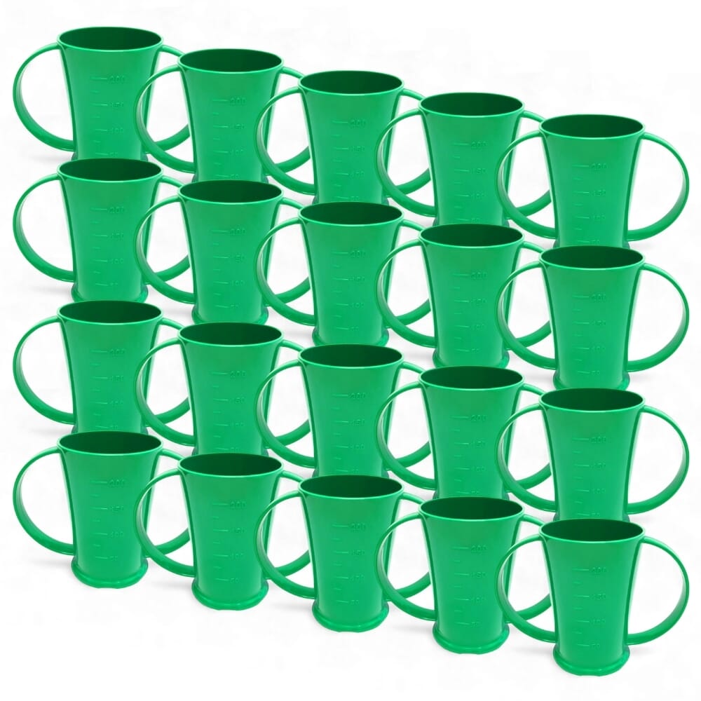 graduated two handled beaker green pack of 20