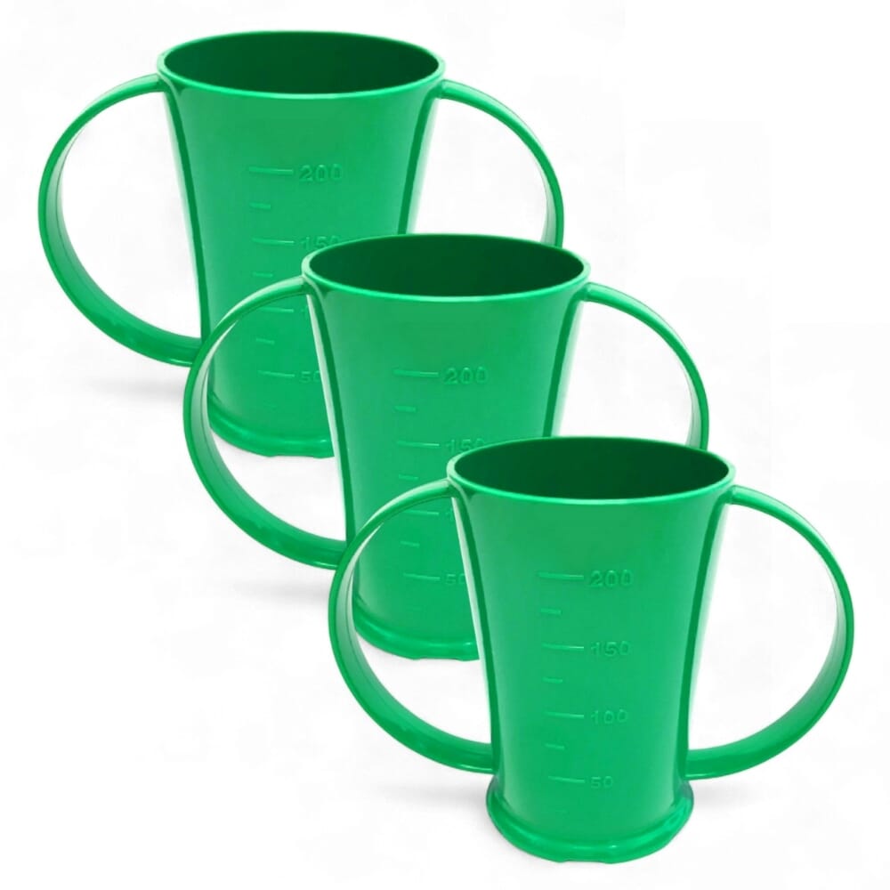 graduated two handled beaker green pack of 3