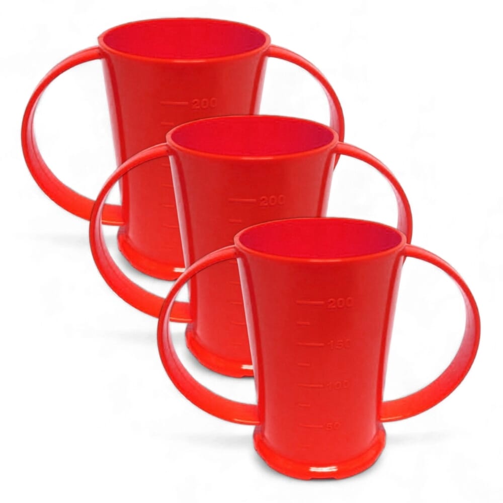 graduated two handled beaker red pack of 3