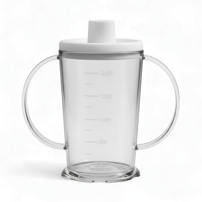 graduated two handled feeding beaker clear
