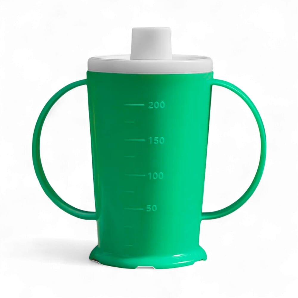 Graduated Two Handled Feeding Beaker Green