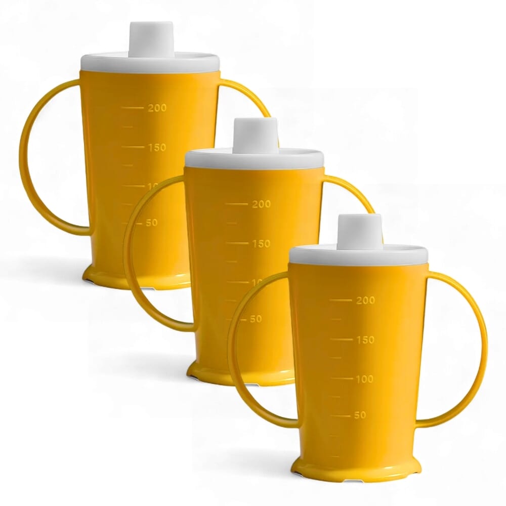 graduated two handled feeding beaker yellow pack of 3