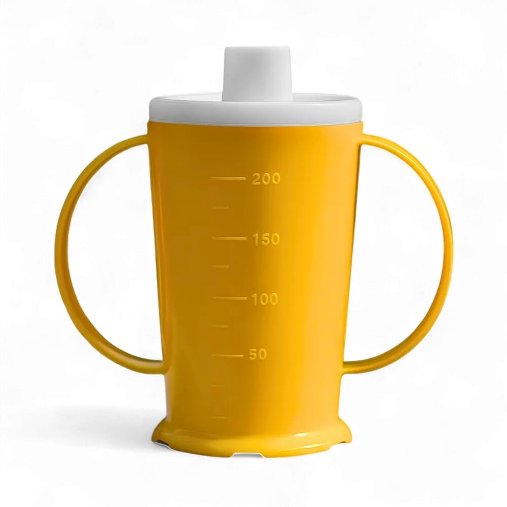 Graduated Two Handled Feeding Beaker Yellow