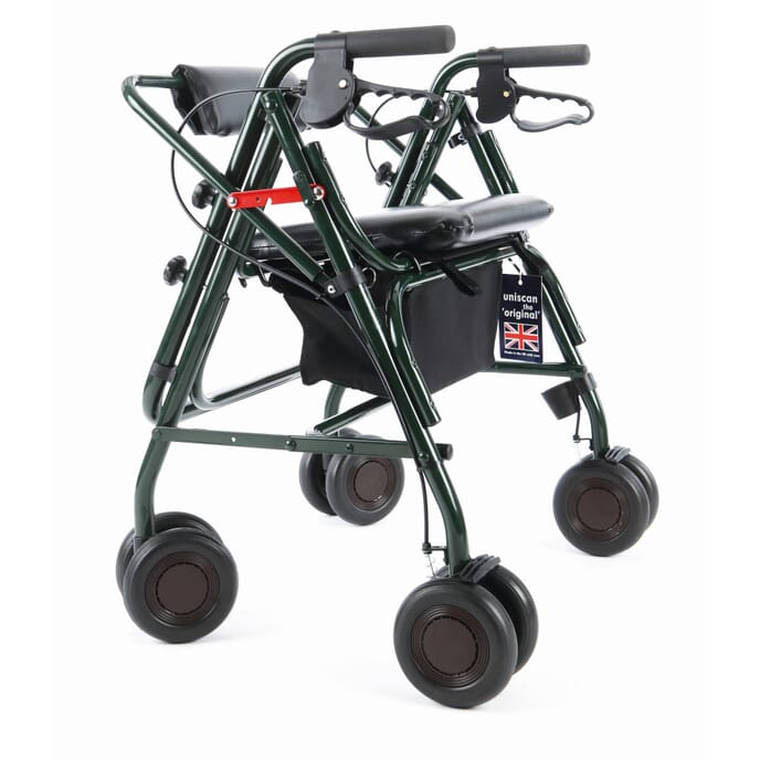 grand glider adjust bariatric rollator green