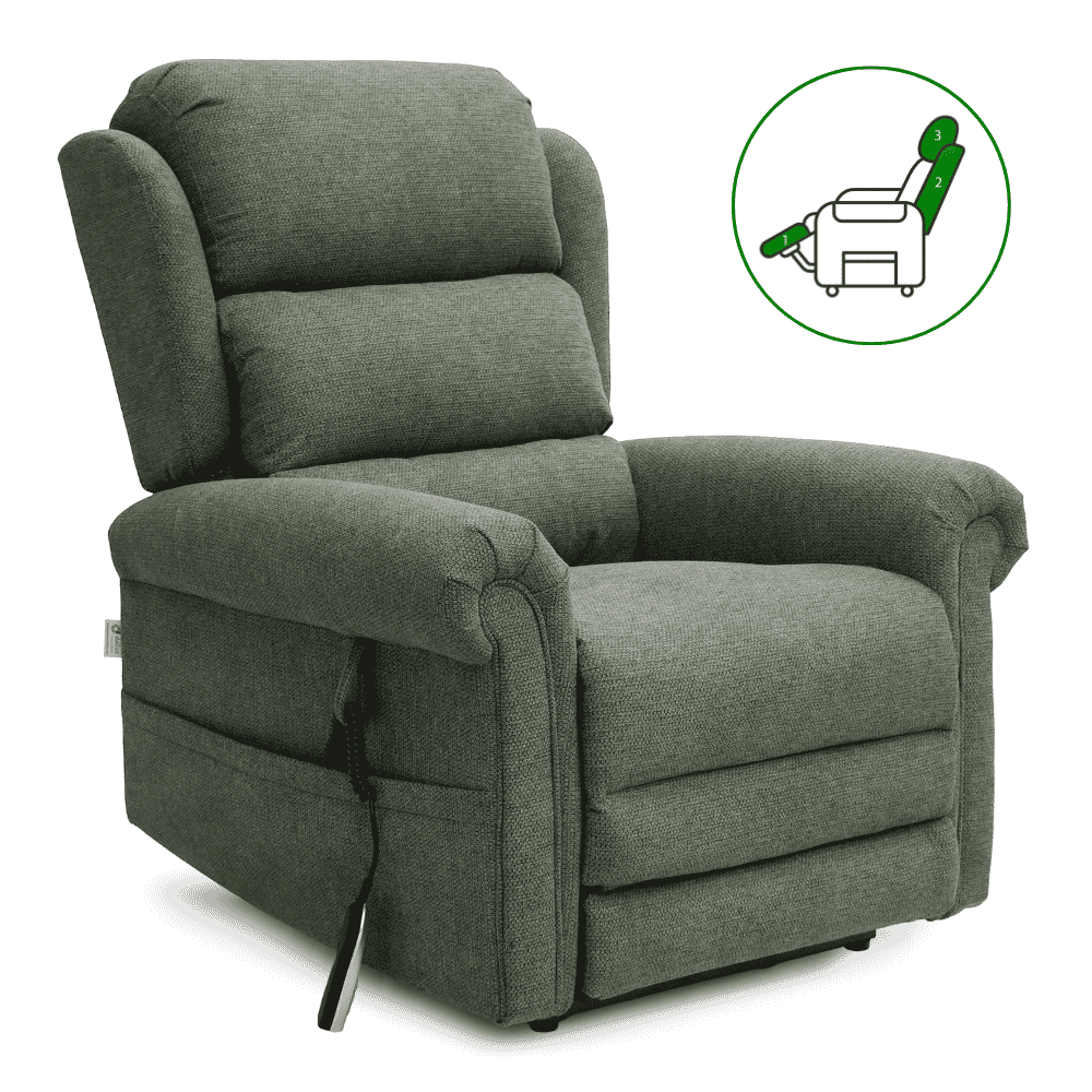 grande dallux everest triple motor riser recliner chair forest