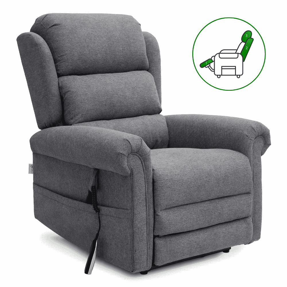 grande dallux everest triple motor riser recliner chair granite