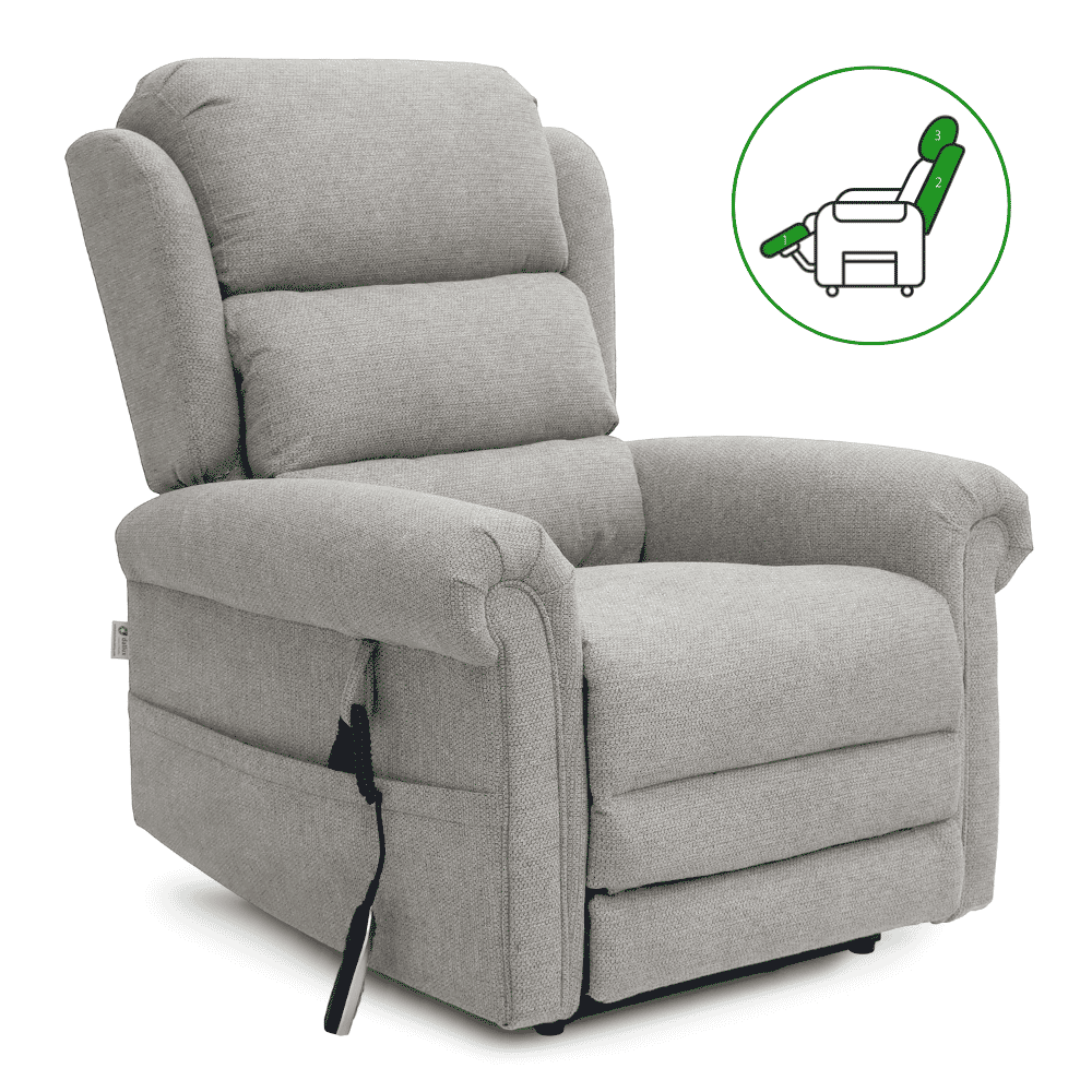 grande dallux everest triple motor riser recliner chair stone