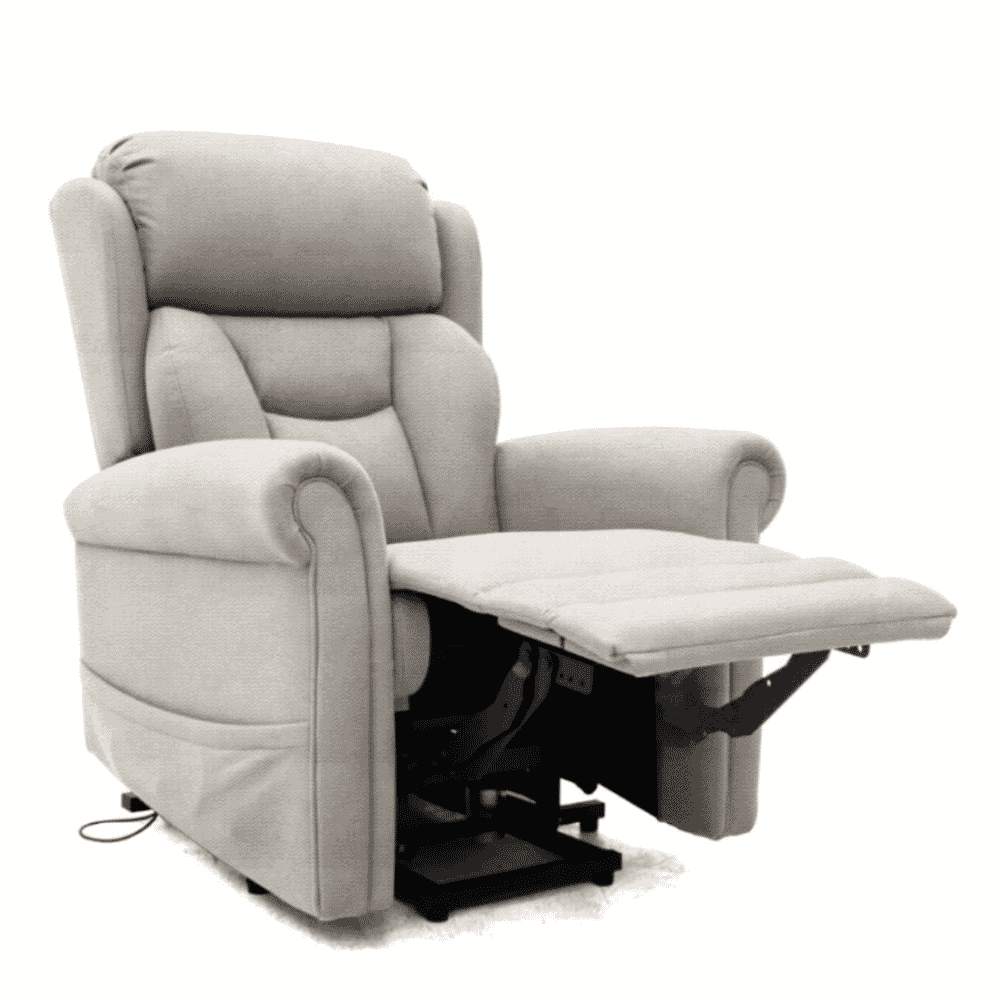 grande dallux nevis four motor riser recliner chair cream reclining
