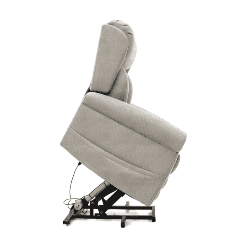 grande dallux nevis four motor riser recliner chair cream rising side view