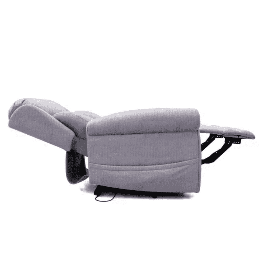 grande dallux nevis four motor riser recliner chair grey side view