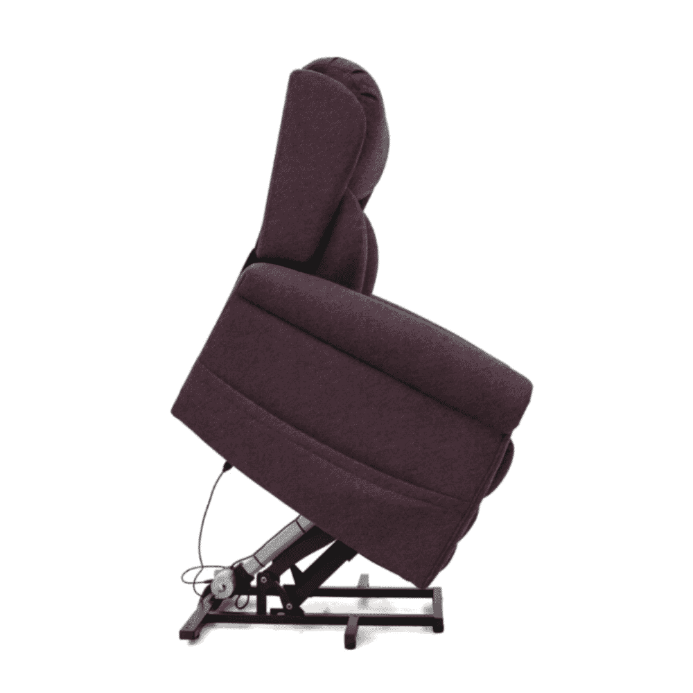 grande dallux nevis four motor riser recliner chair rose rising side view