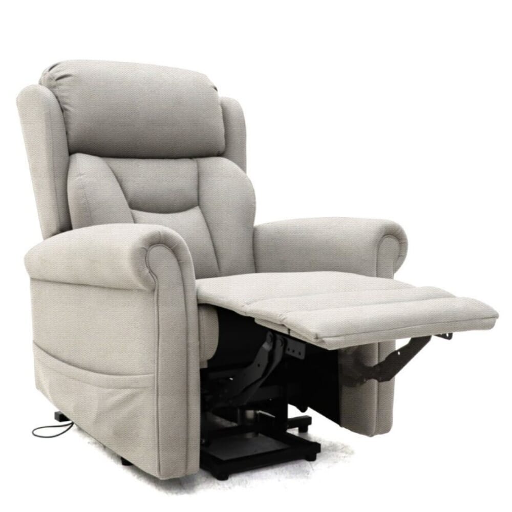 grande dallux nevis triple motor riser recliner chair cream reclining
