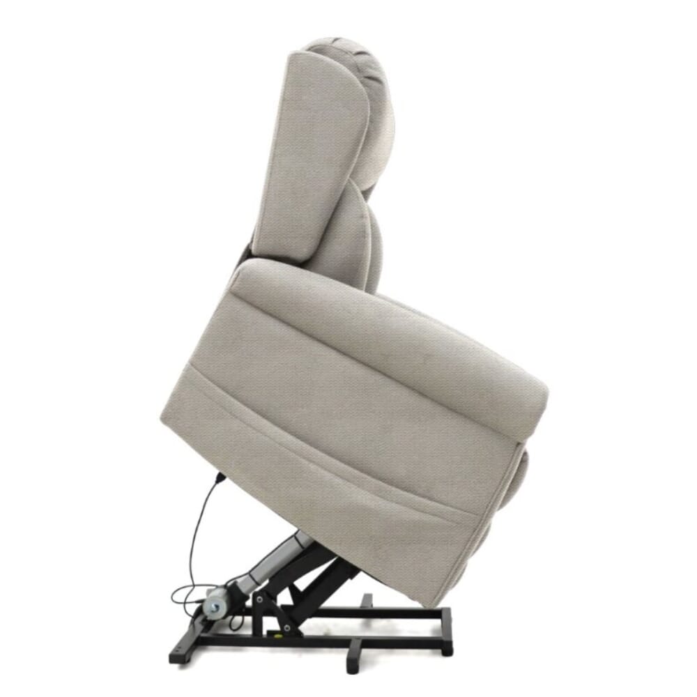 grande dallux nevis triple motor riser recliner chair cream rising side view