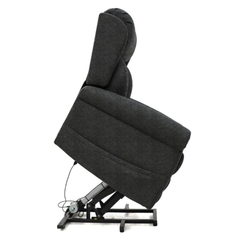 grande dallux nevis triple motor riser recliner chair graphite rising side view