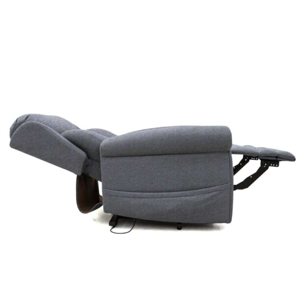 grande dallux nevis triple motor riser recliner chair grey reclining side view