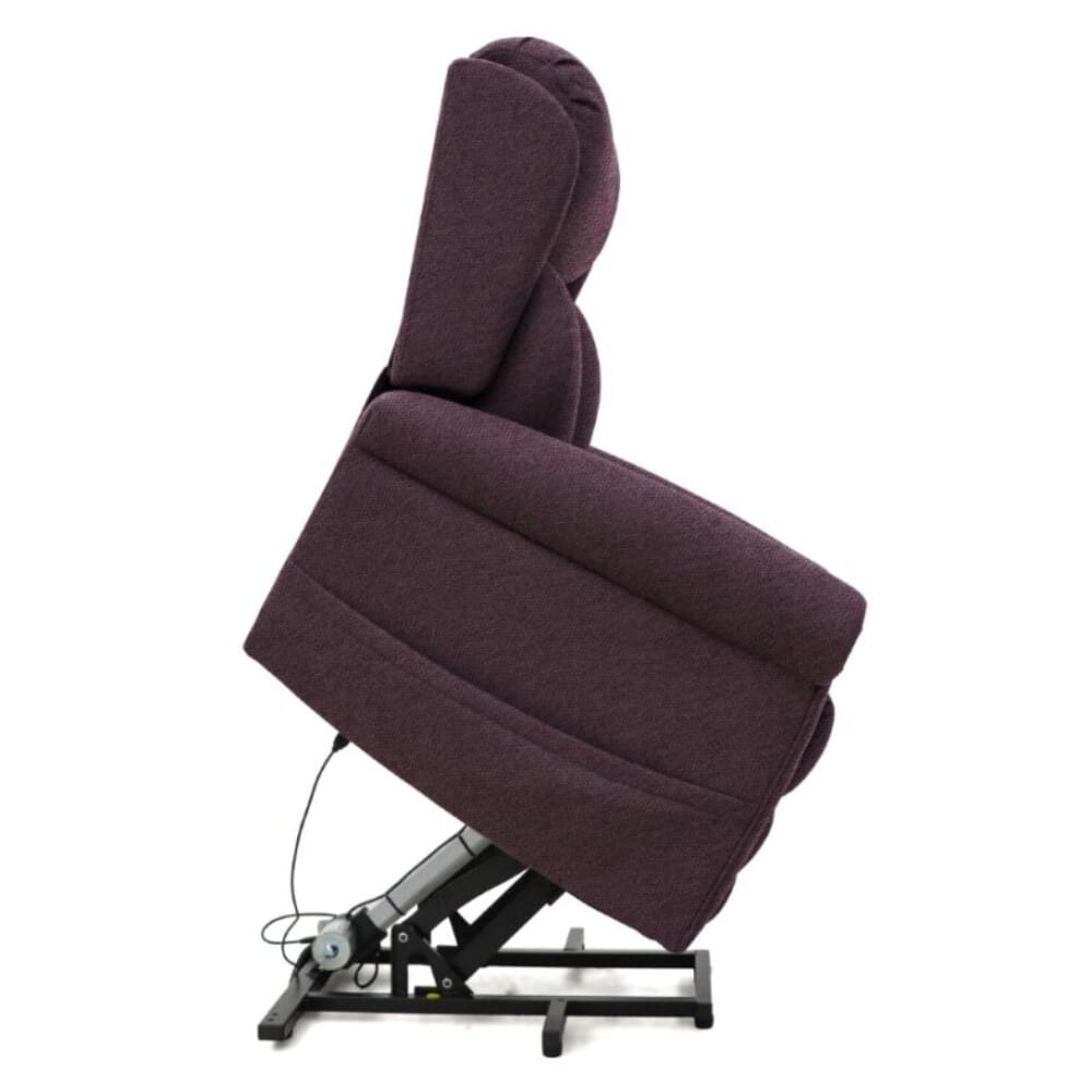 grande dallux nevis triple motor riser recliner chair rose rising side view