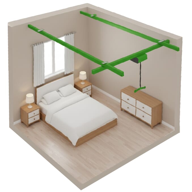 h ceiling track and hoist