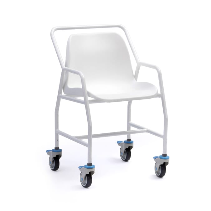 hallaton mobile shower chair fixed height 4 brake