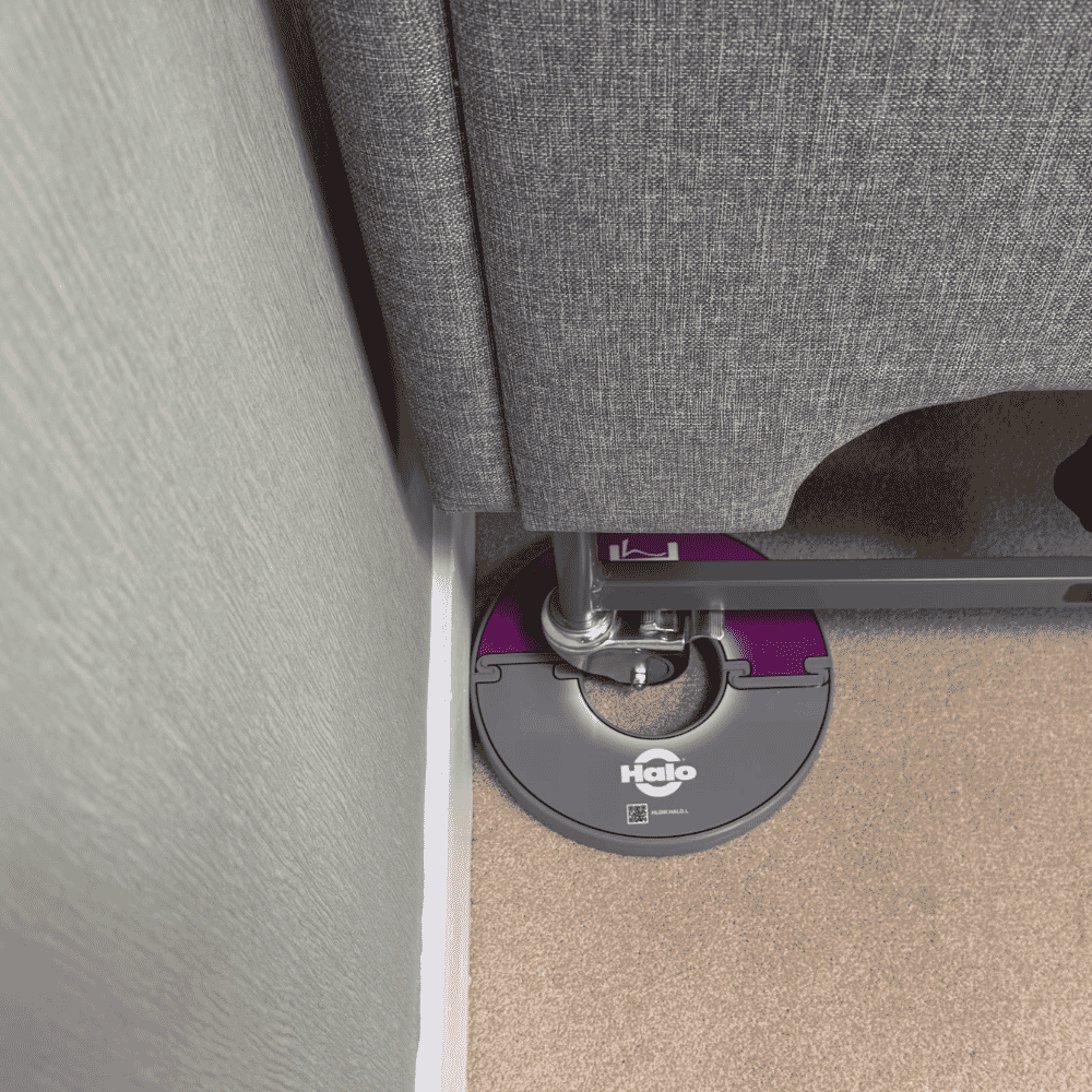 halo bed and wall protector pair large in use