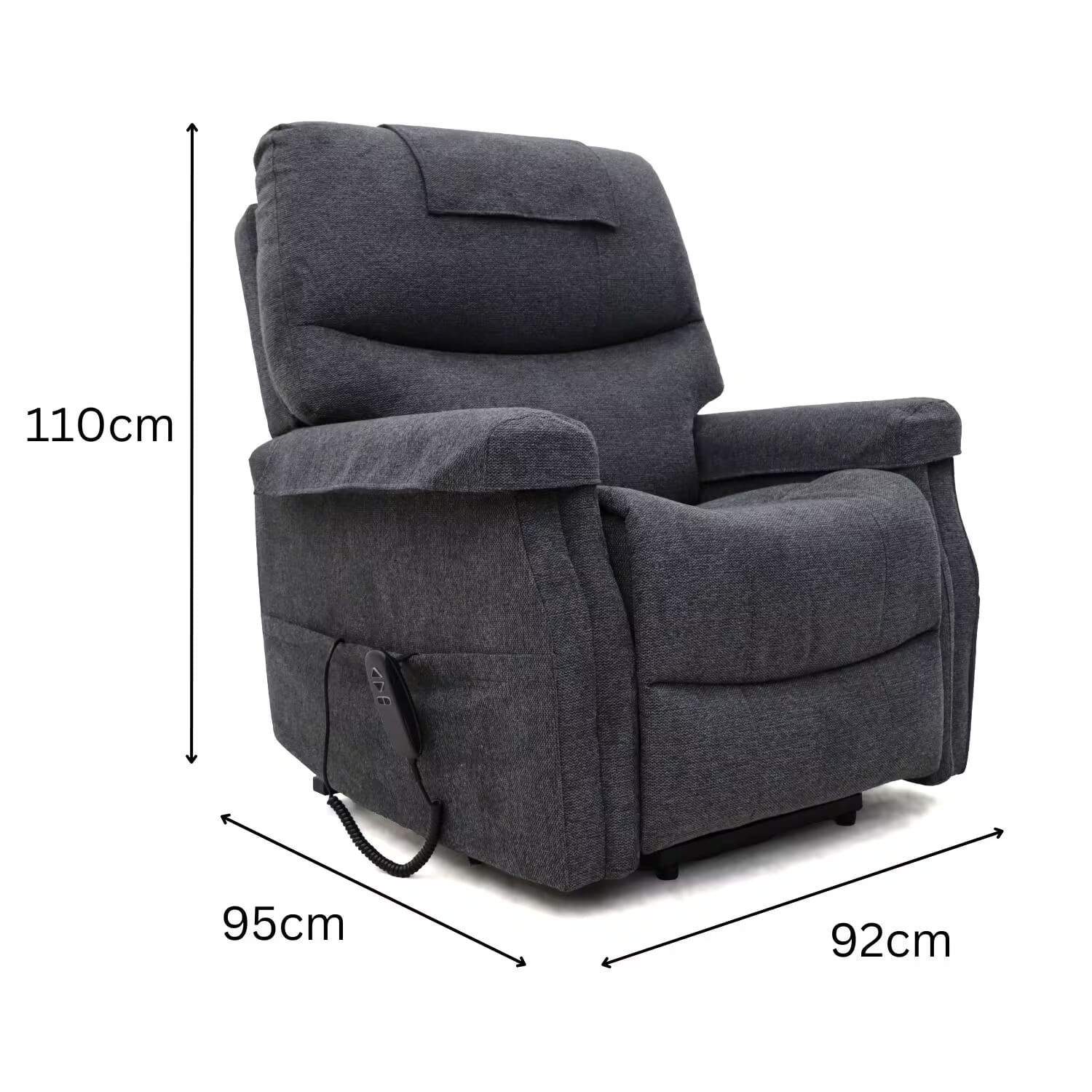 hamdon wall hugger rise recline chair dimensions