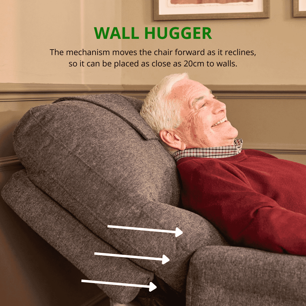 hamdon wall hugger rise recline chair info