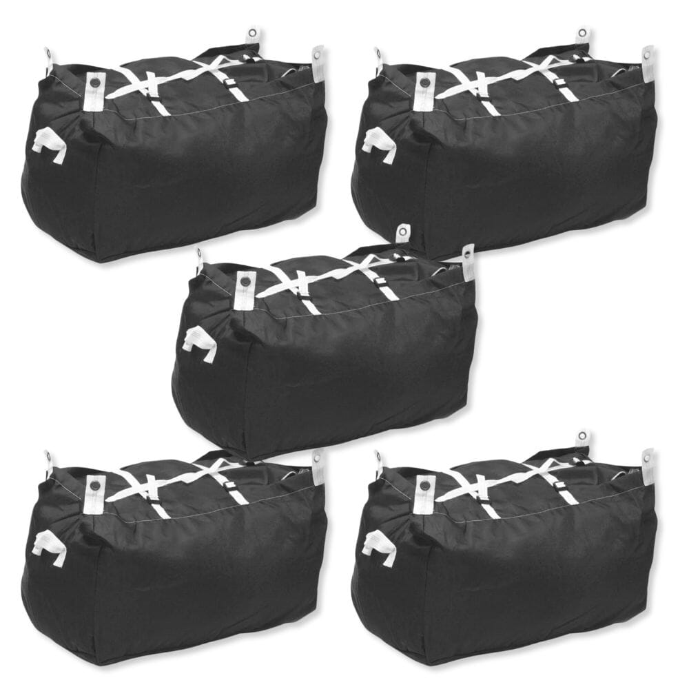 hamper laundry bag black 5 bags
