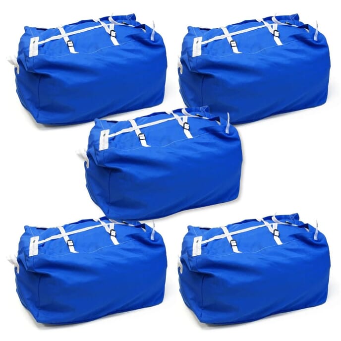 hamper laundry bag blue 5 bags