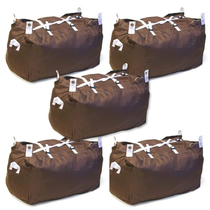 hamper laundry bag brown 5 bags