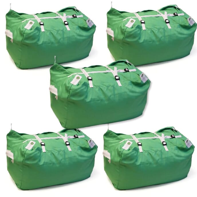 hamper laundry bag green 5 bags