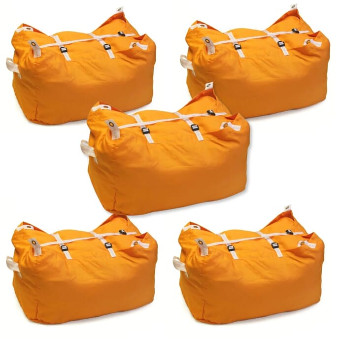 hamper laundry bag orange 5 bags