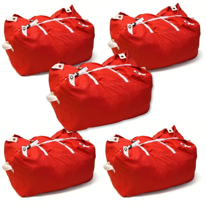 hamper laundry bag red 5 bags