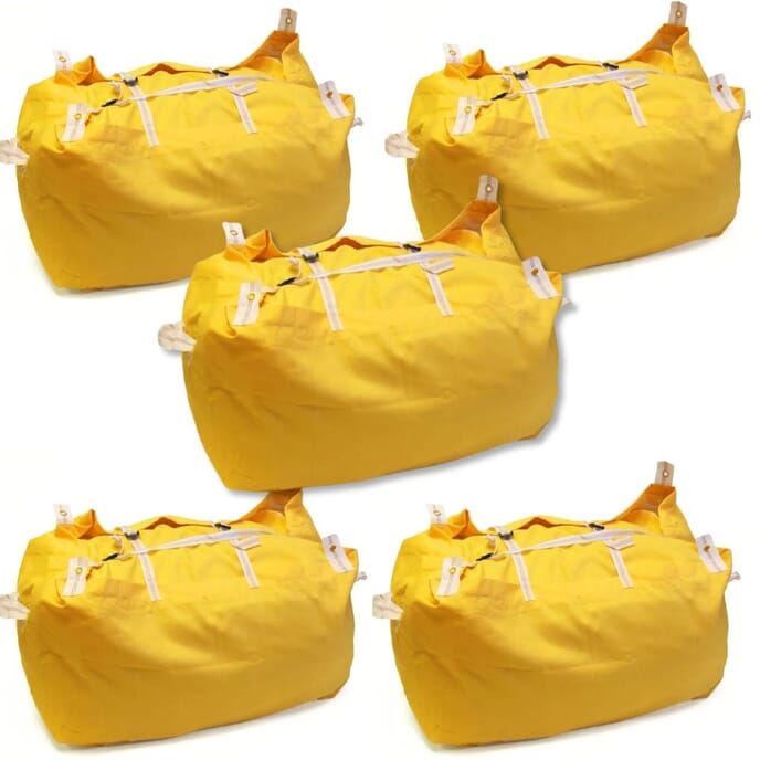 hamper laundry bag yellow 5 bags