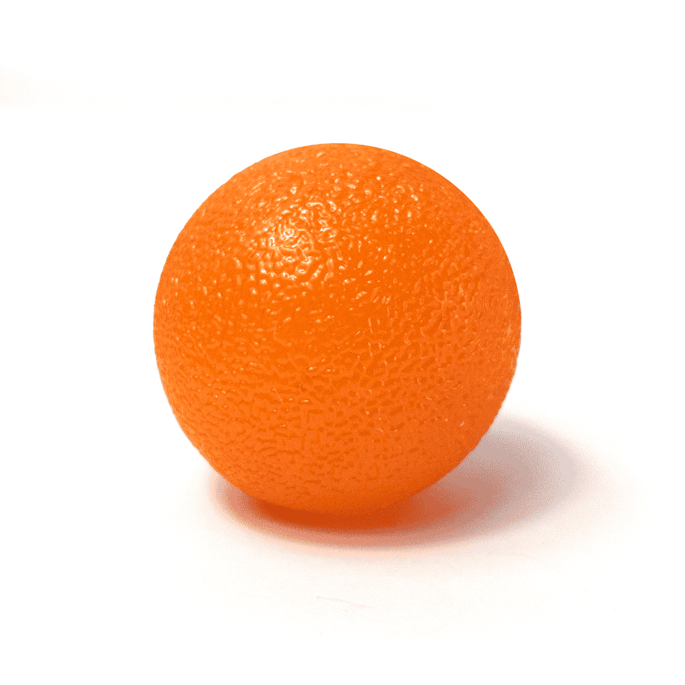 View Hand Fingers Gel Resistance Exercise Ball Firm Orange information