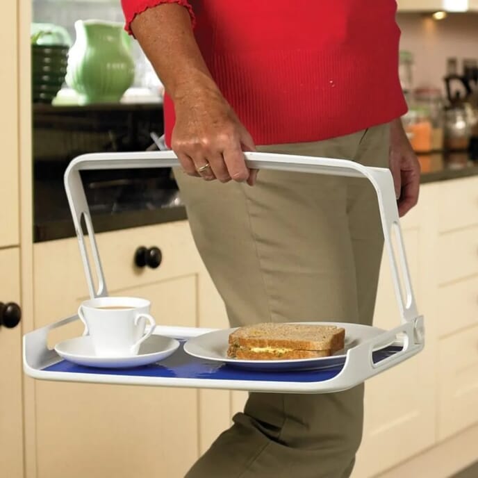 handi tray with a non slip mat