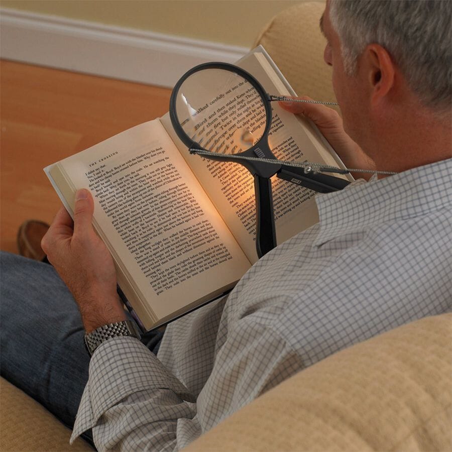 Hands Free Magnifier With Light From