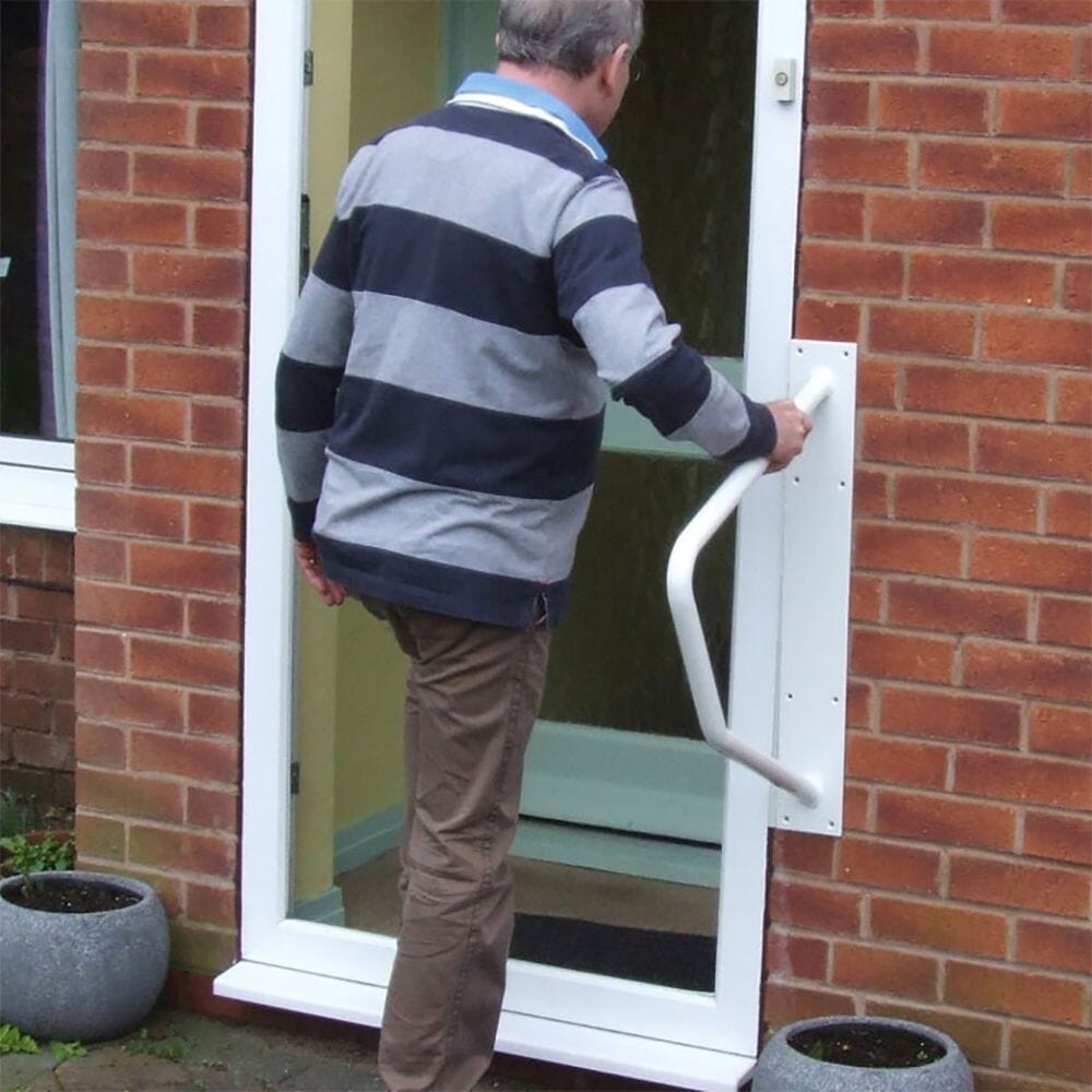 handy grab rail in use