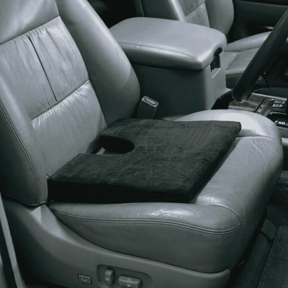 harley coccyx cutout wedge car seat leveller in car seat